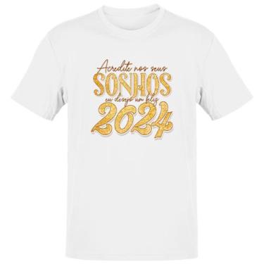 Imagem de Camiseta Unissex Ano Novo acredite em seus sonhos - Alearts, G