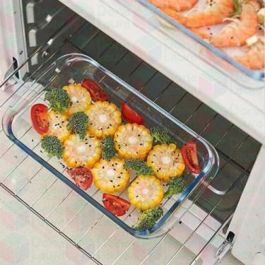 Imagem de 3 Travessa Assadeira 1,6L Vidro Temperado Servir Festas Doces Chocolat