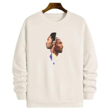 Imagem de Blusa Moletom Gola Basquete Kobe Bryant 8 24 Basketball - Loja White M