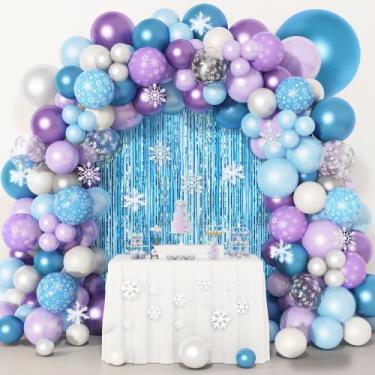 Imagem de Kit Festa Amandir Snow Birthday - 162 Peças com Balões de Neve