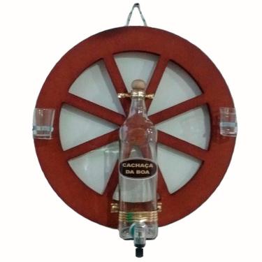 Imagem de Pingometro De Parede Decor - Roda De Carroça Amadeirada