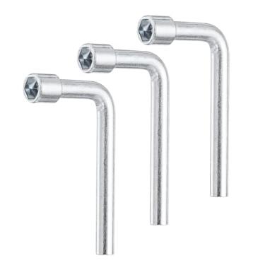 Imagem de HARFINGTON 3 peças chave de soquete sextavada aberta angular em forma de l 7 mm de aço carbono métrico de extremidade única chave soquete de 6 pontos para reparo geral, tubulação de bicicleta,