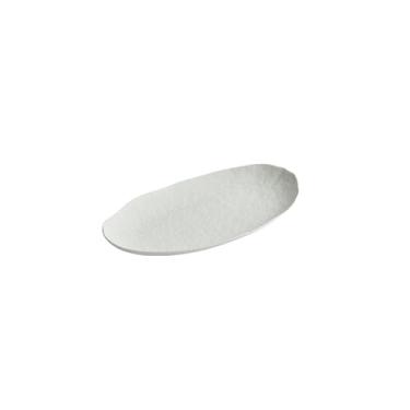 Imagem de Prato de peixe de cerâmica cozido no vapor, prato de salada oval branco - prato de peixe de 30,5 cm