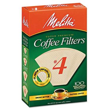 Imagem de Melitta (63217) #4 Filtros de café cone super premium, marrom natural, 100 unidades, filtros de substituição para cafeteira