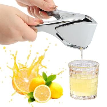 Imagem de Espremedor de limão com filtro embutido, espremedor cítrico dobrável de liga de zinco para limão e laranja - Espremedor manual de fácil limpeza, alça ergonômica e design compacto
