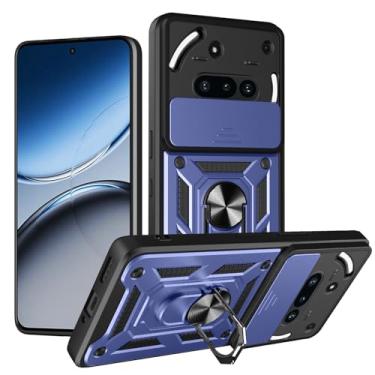Imagem de Kukoufey Capa compatível com Nothing Phone 3A, com capa de lente de câmera deslizante compatível com Nothing Phone (3a) 5G A059 capa azul