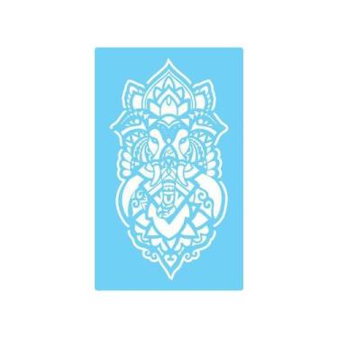Imagem de Stencil De Parede Tamako Estampa Elefante 55X90Cm - Ref 532 - Stencil 