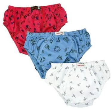 Imagem de Kit 12 Cueca Infantil Algodão Estampada Varías Cores - Batutinhas Baby