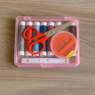 Imagem de Kit de Costura 20 Peças Com Estojo Linha Agulha Completo Básico - SHACK