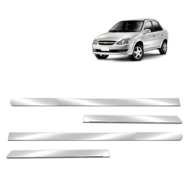 Imagem de Friso Lateral Largo Cromado Esportivo  Kit Personalizado para Corsa 20