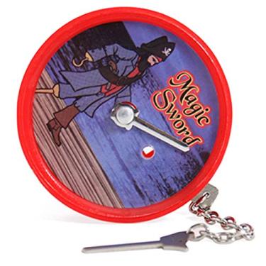 Imagem de ASHATA Truque de penetração de espada mágica, mentalismo portátil e adereços mágicos de close-up para festas de espetáculos de palco 5,5 x 5,5 cm (vermelho)