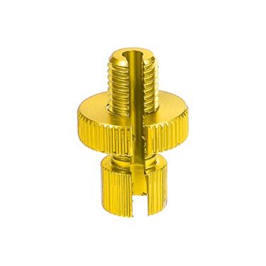 Imagem de X AUTOHAUX 1 peça M10 Parafuso de ajuste de cabo de embreagem de freio com fenda para motocicleta, bicicleta, scooter, liga de alumínio, tom dourado