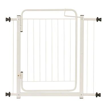 Imagem de Portão Grade de Proteção Tamanho Ajustável de 79 até 84 cm Segurança Cachorro Pets Bebe Crianças Porta Vãos - Acompanha Extensores