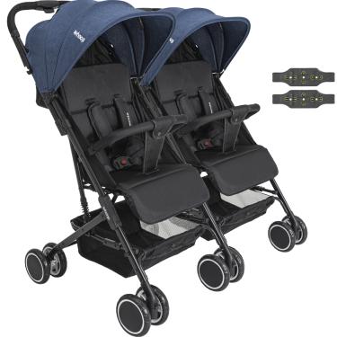 Imagem de Carrinho Kiddo para Gemeos Duplo Mascote Marinho