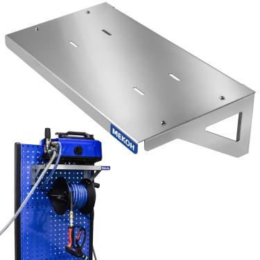 Imagem de MEKOH Prateleira de lavadora de pressão de montagem na parede - Organizador de lavadora de pressão de aço inoxidável para garagem e oficina - Rack de armazenamento de arruela elétrica - Serve para