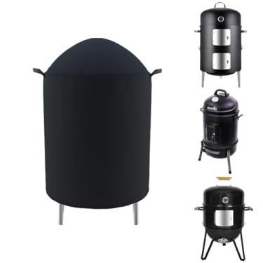 Imagem de Capa para defumador redonda para uso externo Realcook Realcook 43.2 cm Smoker, Char-Broil 40.6 cm Bullet Smoker, Cuisinart COS-116 Vertical Charcoal Smoker Grill Joyagrill 43-1/5.1 cm (56 cm P x 76.2