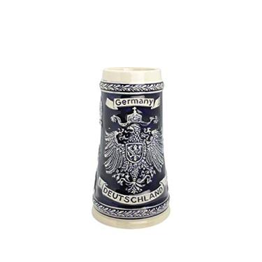 Imagem de 1 litro | OktoberfestHaus Bier Krug Deutschland German Adler (Eagle) Caneca de cerveja Tankard azul cobalto gravado cidades de alemão Jarra de Cerveza, Jarra Stein, Jarras Para Beber Cerveza
