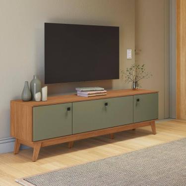 Imagem de Rack Kappesberg 3 Portas Canela/Verde Frevo 180cm