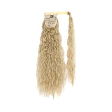Imagem de Extensões De Cabelo Sintético Longo Ondulado Em Tom Marrom Loiro Com R