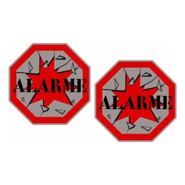 Imagem de Adesivo Alarme Vidro Volks Gol Passat Parati Quadrado Alrm