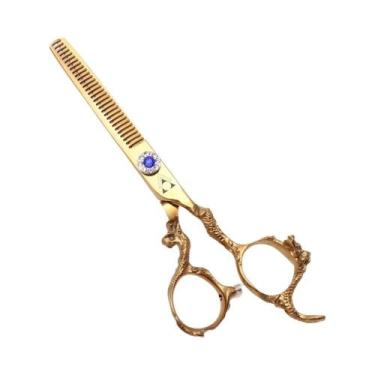 Imagem de Tesoura Profissional 5.5 6 Para Corte De Cabelo 440C, Tesoura De Barbe