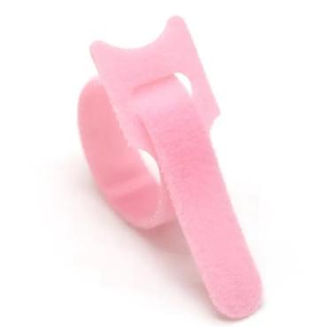 Imagem de 50x Presilha 20cm Fita Abraçadeira Cabos Chicote Fios organizador de fios Fecho de contato (Pink)