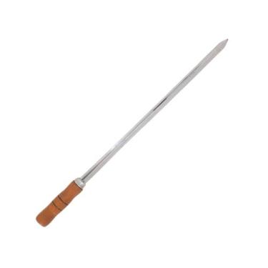 Imagem de Espeto Espada 50cm De Inox Com Cabo Madeira - Churrasco - INOX LAURIND