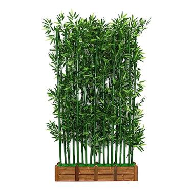 Imagem de Plantas artificiais, plantas artificiais, bambu, vegetação, realista, entrada de árvore de bambu, divisória de sala ornamental para decoração interna e externa, árvore falsa