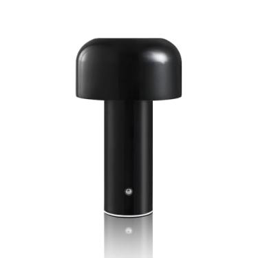 Imagem de JHPGEOE Candeeiro de mesa de metal sem fio, luminária de mesa LED com controle de sensor de toque, lâmpada de mesa de LED de 3 cores e regulável, luz noturna para berçário infantil