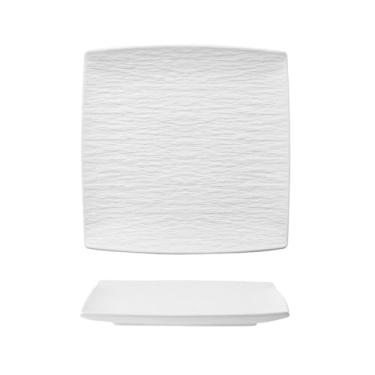 Imagem de Prato retangular fosco de cerâmica japonesa utensílios de mesa criativos simples - prato quadrado de 23 cm - branco