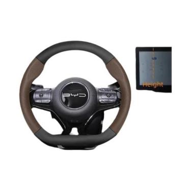 Imagem de Capa De Volante Em Couro Respirável Com Textura De Fibra De Carbono Fo