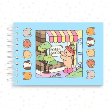 Imagem de Livro de Colorir Relaxante Bobbie Goods Tema Fofuras e Criaturas Encantadas (Azul)
