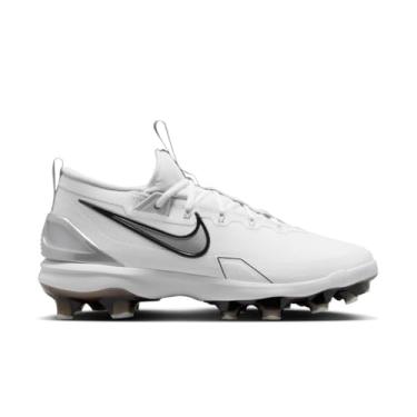 Imagem de Nike Chuteiras de beisebol Force Trout 9 Elite MCS (FZ8643-100, Summit White/Hemp/Black/Royal Pulse), Branco/prata metálica/preta, 11.5
