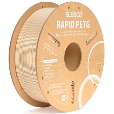Imagem de ELEGOO Filamento PETG rápido 1,75 mm bege 1 kg, alta velocidade 30-600 mm/s precisão dimensional do filamento da impressora 3D +/- 0,02 mm, carretel de papelão de 1 kg (1 kg) serve para a maioria das