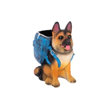 Imagem de Upriver Porta-canetas fofas para cães, para mesa, porta-lápis, organizador de canetas criativas, presentes de pastor alemão para amantes de cães