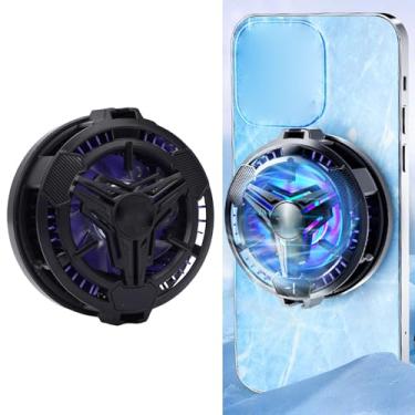 Imagem de Asixxsix Resfriador de Telefone Celular Magnético, Temperatura Digital Exibir Ventilador de Telefone Celular Portátil Com Luz RGB, Radiador Radador de Resfriamento Semicondutor