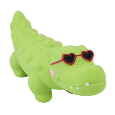 Imagem de AYNEFY Latex Dog Chew Toy, Brinquedo de Dentição Suave Com Squeaker para Brincar de Cachorro e Assistência Médica Bucal (Crocodilo)