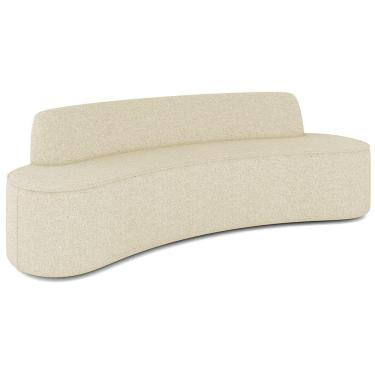 Imagem de Sofá 4 Lugares Sala de Estar Cancún D02 Linho Bege 280 cm D-463 - Lyam Decor