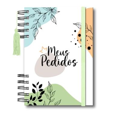 Imagem de Caderno de Pedidos Profissional, Capa Dura, A5 21,5 x 15,5cm, 170 Páginas, Wire-o Branco, com Elástico e Saco Canguru, Controle de Pedidos 2026-2027