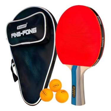 Imagem de Raquete Profissional Para Tenis de Mesa Ping Pong Com Estojo e 3 Bolinhas Raqueteira