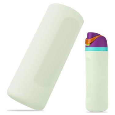 Imagem de Bota de silicone para garrafa de água Owala 680 g, proteção total anti-deslizante inferior capa protetora compatível com garrafa de água FreeSip presente para acessório de capa protetora Owala (cor