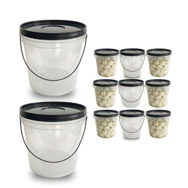 Imagem de Balde Transparente 3.2L Para Iogurte E Granola - 9 Pçs