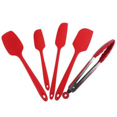 Imagem de Jogo De Espátulas e Pegador Para Salada Em Silicone Resistente Altas T