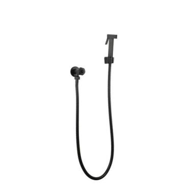 Imagem de Ducha Higiênica Preto Fosco com Registro Redondo 1/4 de Volta - AMG Me