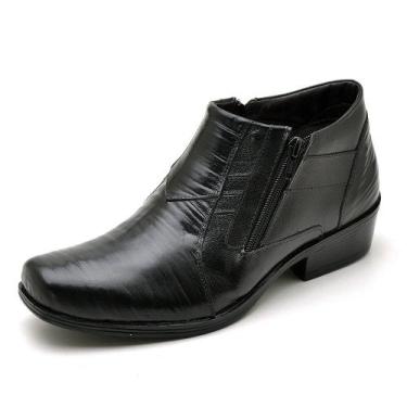 Imagem de Bota Casual Masculina Cano Curto Couro Canelo Reta Oposta - 5640 - Pre