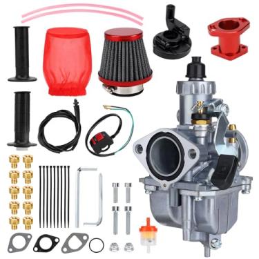 Imagem de Carburador VM22 26 mm 212cc para motor Predator 196cc 212cc 224cc não Hemi Coleman CT200U CT200U-EX BT200X KT196 Baja Warrior MB200 Axis M200 200cc 6,5hp Mini Bike Go Kart Parts (vermelho)