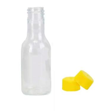 Imagem de Garrafinha Pet 50Ml Tampa Amarela 10 Unidades - Belas cores