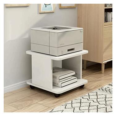 Imagem de Suporte de impressora para mesa suporte de impressora de escritório multicamadas prateleira de impressora móvel polia doméstica rack de máquina de fax suporte de copiadora resistente carrinho de
