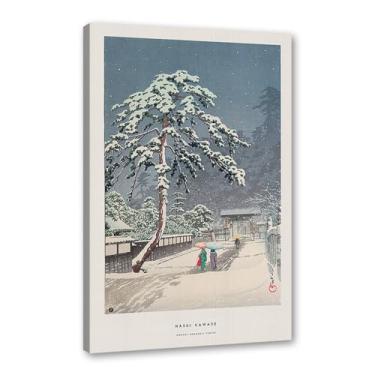 Imagem de Pôster Hasui Kawase Ohara Koson Impressões Katsushika Hokusai Pintura em Tela Onda Japonesa Arte de Parede Hiroshige Imagens para Decoração de Casa (SKU11,12 x 40,6 cm = (30 x 40 cm), Emoldurado (Tela