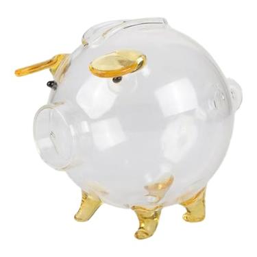 Imagem de Ｂｅｓｇａ Cofrinho de Porquinho de Vidro, Caixa de Economia Colecionável, Organizador de Mesa para Sala de Estar, Natal, Aniversário Infantil e Festas, Ranhura Longa